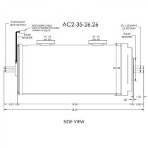 Curtis 1238e-7621 HPEVS Dual AC-34 Brushless Motor Kit - 96 Volt