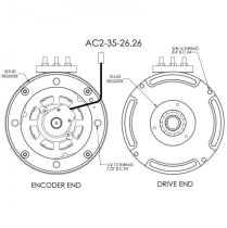 Curtis 1238e-7621 HPEVS Dual AC-34 Brushless Motor Kit - 96 Volt