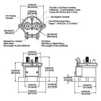 Altran AEV250-M EV Contactor - 4000 Amps Max - EV200 Replacement - 12 Volt Internal Economizer