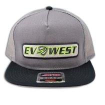 Trucker Hat - EV West - Grey on Black